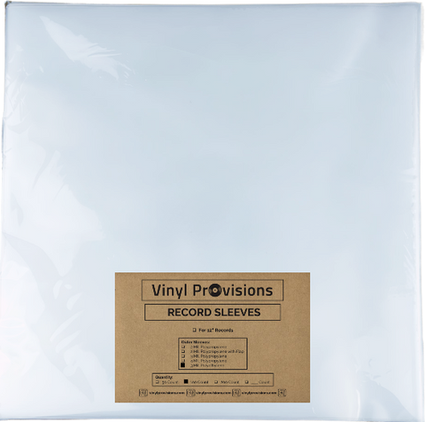 12" LP Outer Record Sleeves - 3.0 Mil. Polyethylene