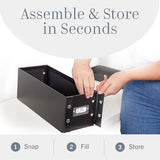 Snap-N-Store CD Storage Box - 2 Pack - Stores Up to 165 Discs