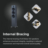 ELAC Debut 3.0 DB63-BK Bookshelf Speakers (Pair)