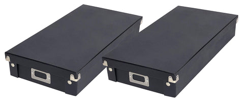 Snap-N-Store Cassette Tape Storage Box - 2 Pack, Holds Up to 50 Cassettes