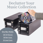 Snap-N-Store CD Storage Box - 2 Pack - Stores Up to 165 Discs