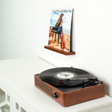 LABEND HOME Record Shelves Set of 8 – Vinyl Record Shelf Wall Mount for LP Album Storage – Made from Superior Pine Wood - Floating Wall Shelves/Ledge for Record Wall Display - Vinyl Record Storage