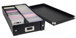 Snap-N-Store Cassette Tape Storage Box - 2 Pack, Holds Up to 50 Cassettes