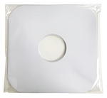 12" Record White Paper Inner Sleeves - Round Corners - With Hole