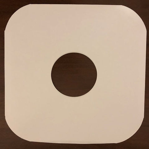 100 LP Inner Record Sleeves (w/Rounded Corners) 20 lb White Acid-Free Paper - Vinyl Provisions