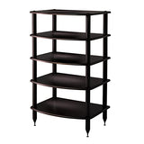 Pangea Audio Vulcan Five Shelf Audio Rack, Media Stand, and Components Cabinet 5 Shelf Espresso - Vinyl Provisions