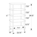 Pangea Audio Vulcan Five Shelf Audio Rack, Media Stand, and Components Cabinet 5 Shelf Carbon - Vinyl Provisions