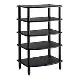 Pangea Audio Vulcan Five Shelf Audio Rack, Media Stand, and Components Cabinet 5 Shelf Carbon - Vinyl Provisions