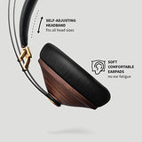 Meze 99 Classics Walnut Gold | Wired Over-Ear Headphones with Mic and Self Adjustable Headband | Classic Wooden Closed-Back Headset for Audiophiles - Vinyl Provisions