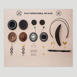 Meze 99 Classics Walnut Gold | Wired Over-Ear Headphones with Mic and Self Adjustable Headband | Classic Wooden Closed-Back Headset for Audiophiles - Vinyl Provisions