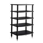 Pangea Audio Vulcan Five Shelf Audio Rack, Media Stand, and Components Cabinet 5 Shelf Black - Vinyl Provisions